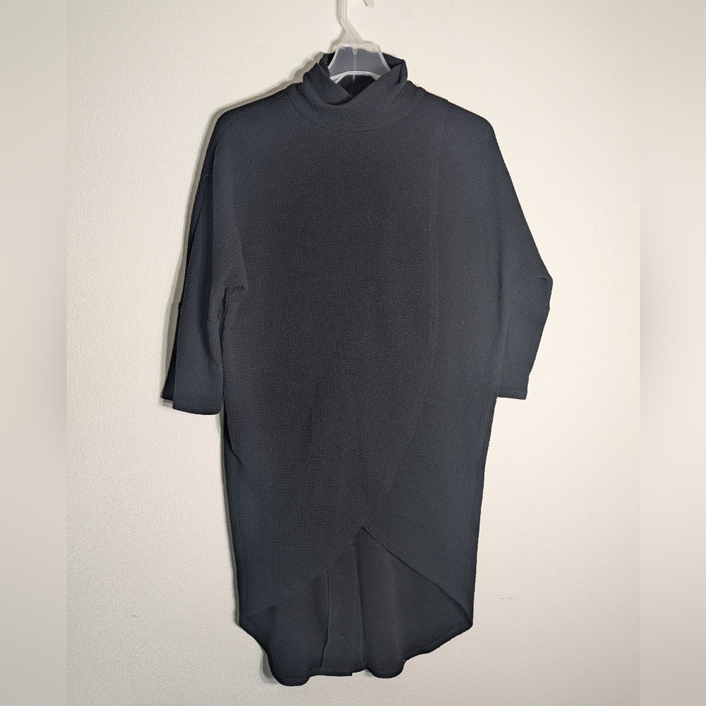 Joseph Ribkoff Womens Black Sweater‎ Dress Tunic Top Textured Knit Turtleneck 10